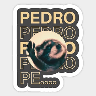 Funny Pedro Raccon Meme Sticker